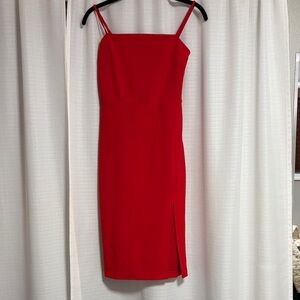 Express Vibrant Red Midi Dress